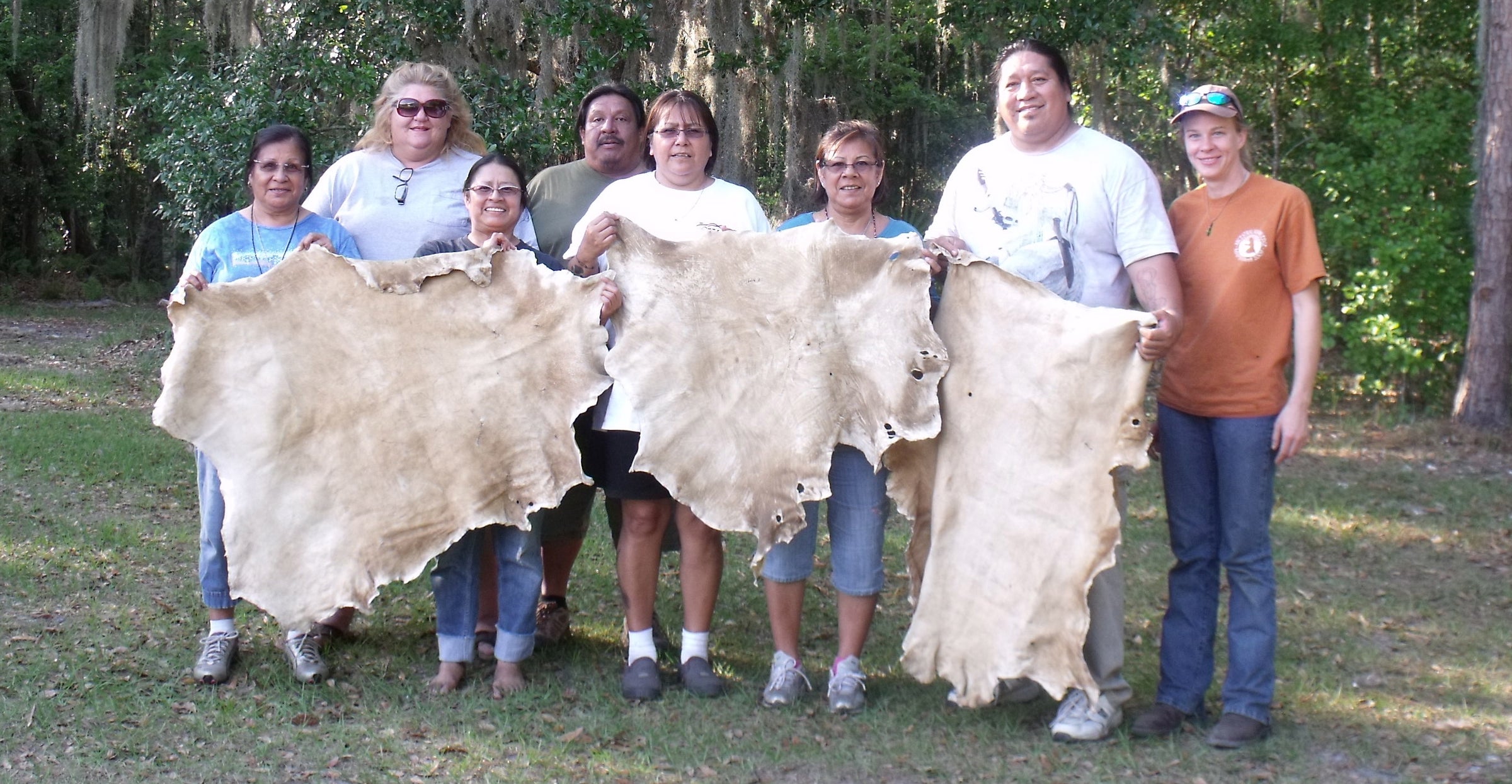 Braintanned Buckskin Overalls. 